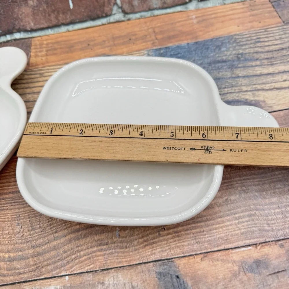 Corning Ware P-185-B Square Grab It Dishes Tab Handle Snack Plate Lot of 2  6.5